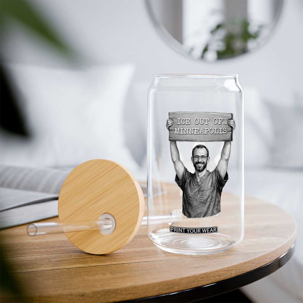 Ice Out Of Minneapolis Glass Can Alex Pretti Memorial ICU Nurse Tribute Support TS12 Print Your Wear
