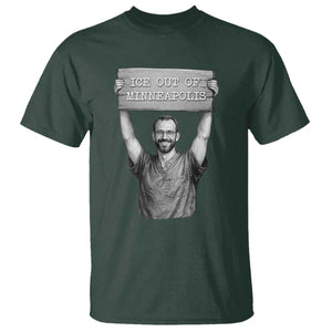 Ice Out Of Minneapolis T Shirt Alex Pretti Memorial ICU Nurse Tribute Support TS12 Dark Forest Green Print Your Wear