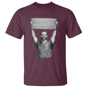 Ice Out Of Minneapolis T Shirt Alex Pretti Memorial ICU Nurse Tribute Support TS12 Maroon Print Your Wear