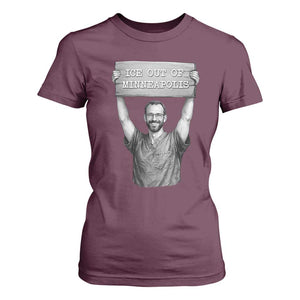 Ice Out Of Minneapolis T Shirt For Women Alex Pretti Memorial ICU Nurse Tribute Support TS12 Maroon Print Your Wear