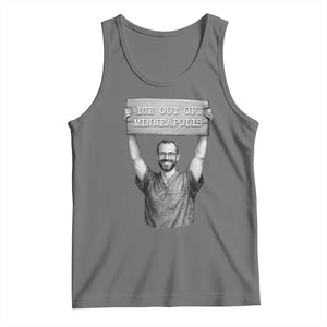 Ice Out Of Minneapolis Tank Top Alex Pretti Memorial ICU Nurse Tribute Support TS12 Black Heather Print Your Wear