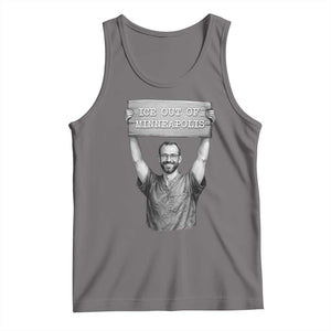 Ice Out Of Minneapolis Tank Top Alex Pretti Memorial ICU Nurse Tribute Support TS12 Deep Heather Print Your Wear