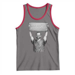Ice Out Of Minneapolis Tank Top Alex Pretti Memorial ICU Nurse Tribute Support TS12 Deep Heather Red Print Your Wear