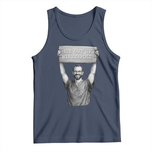 Ice Out Of Minneapolis Tank Top Alex Pretti Memorial ICU Nurse Tribute Support TS12 Navy Print Your Wear