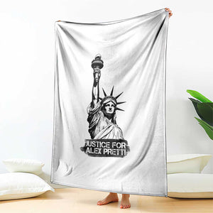 Justice For Alex Pretti Throw Blanket Statue Of Liberty Support Gift TS12 Print Your Wear