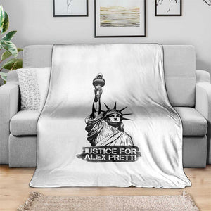 Justice For Alex Pretti Throw Blanket Statue Of Liberty Support Gift TS12 Print Your Wear