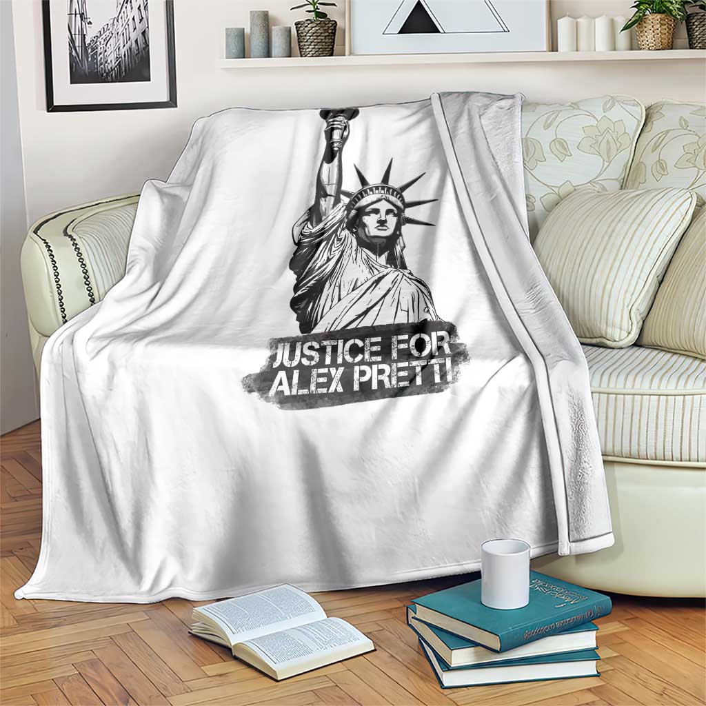 Justice For Alex Pretti Throw Blanket Statue Of Liberty Support Gift TS12 Print Your Wear