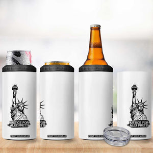 Justice For Alex Pretti 4 in 1 Can Cooler Tumbler Statue Of Liberty Support Gift TS12 Print Your Wear