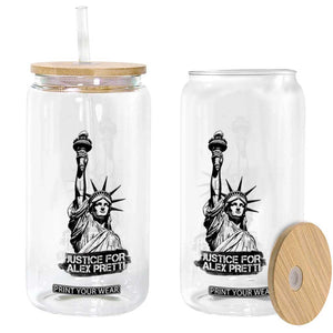 Justice For Alex Pretti Glass Can Statue Of Liberty Support Gift TS12 Print Your Wear