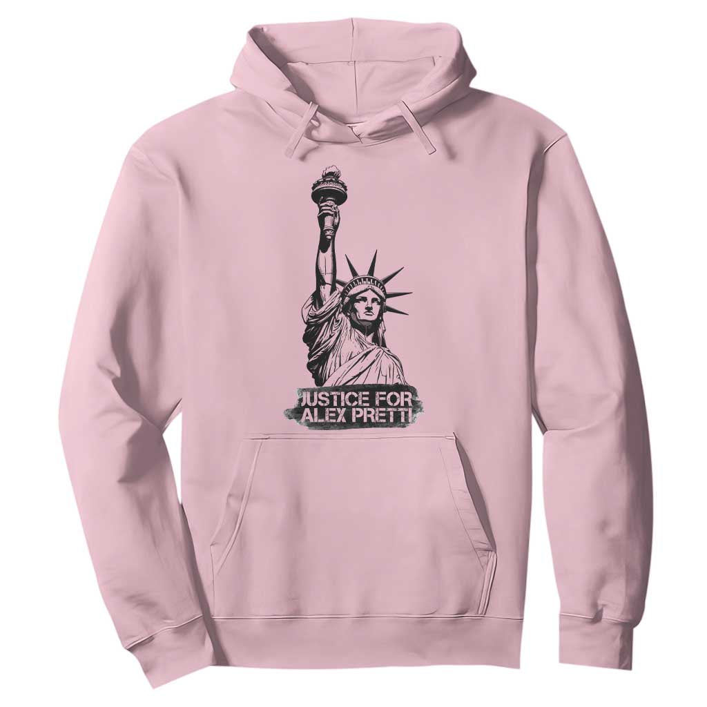 Justice For Alex Pretti Hoodie Statue Of Liberty Support Gift TS12 Light Pink Print Your Wear