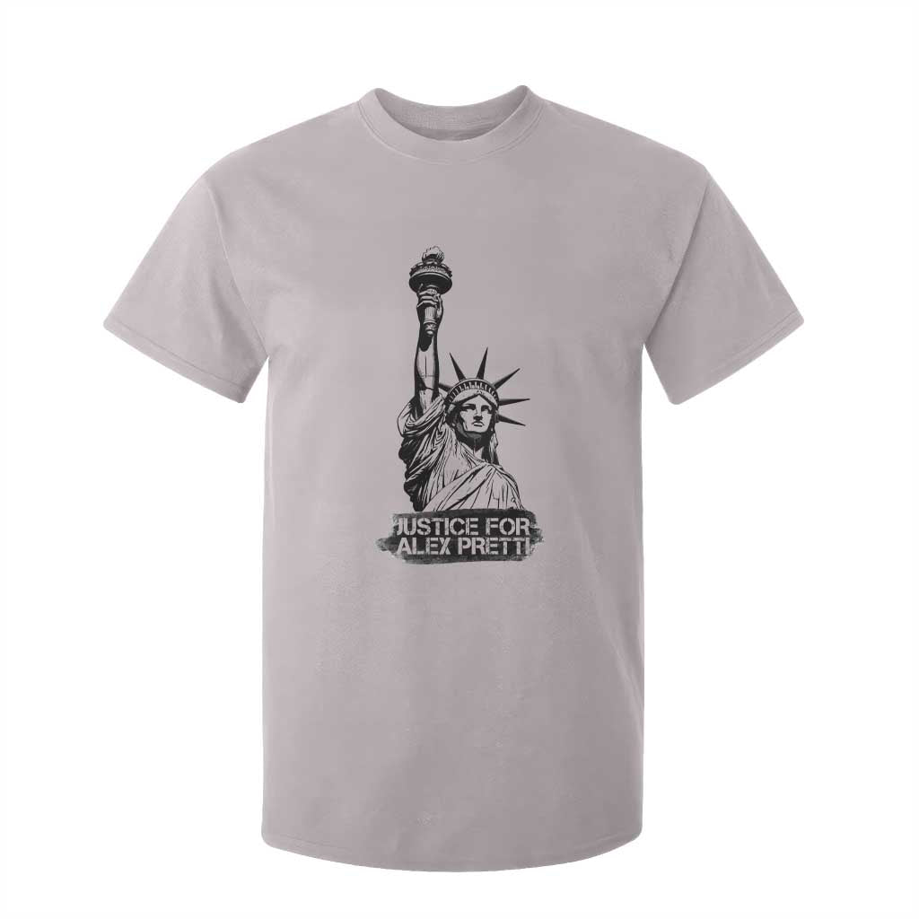 Justice For Alex Pretti T Shirt For Kid Statue Of Liberty Support Gift TS12 Ice Gray Print Your Wear