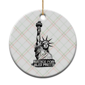 Justice For Alex Pretti Ceramic Ornament Statue Of Liberty Support Gift TS12 1pc Christmas Plaid Print Your Wear