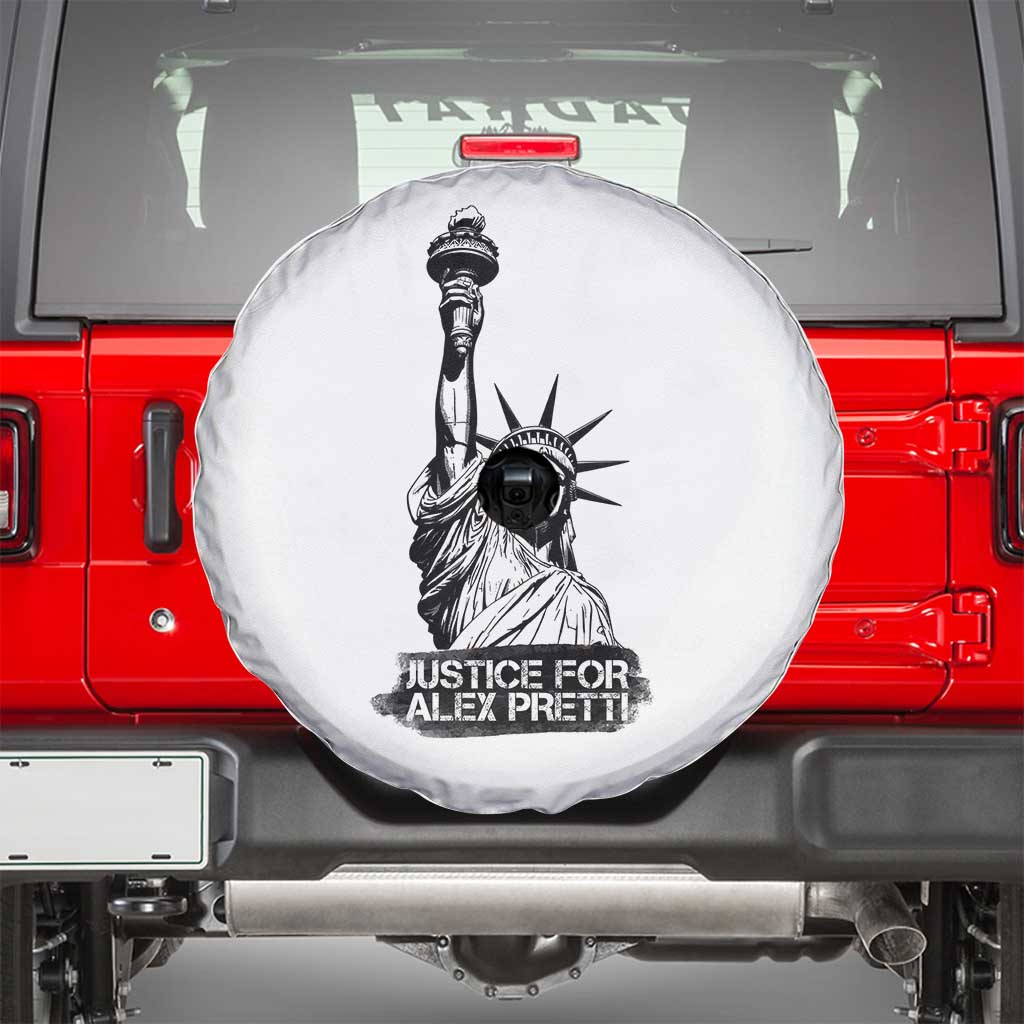 Justice For Alex Pretti Spare Tire Cover Statue Of Liberty Support Gift TS12 White Print Your Wear