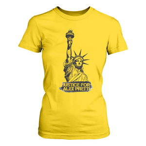 Justice For Alex Pretti T Shirt For Women Statue Of Liberty Support Gift TS12 Daisy Print Your Wear