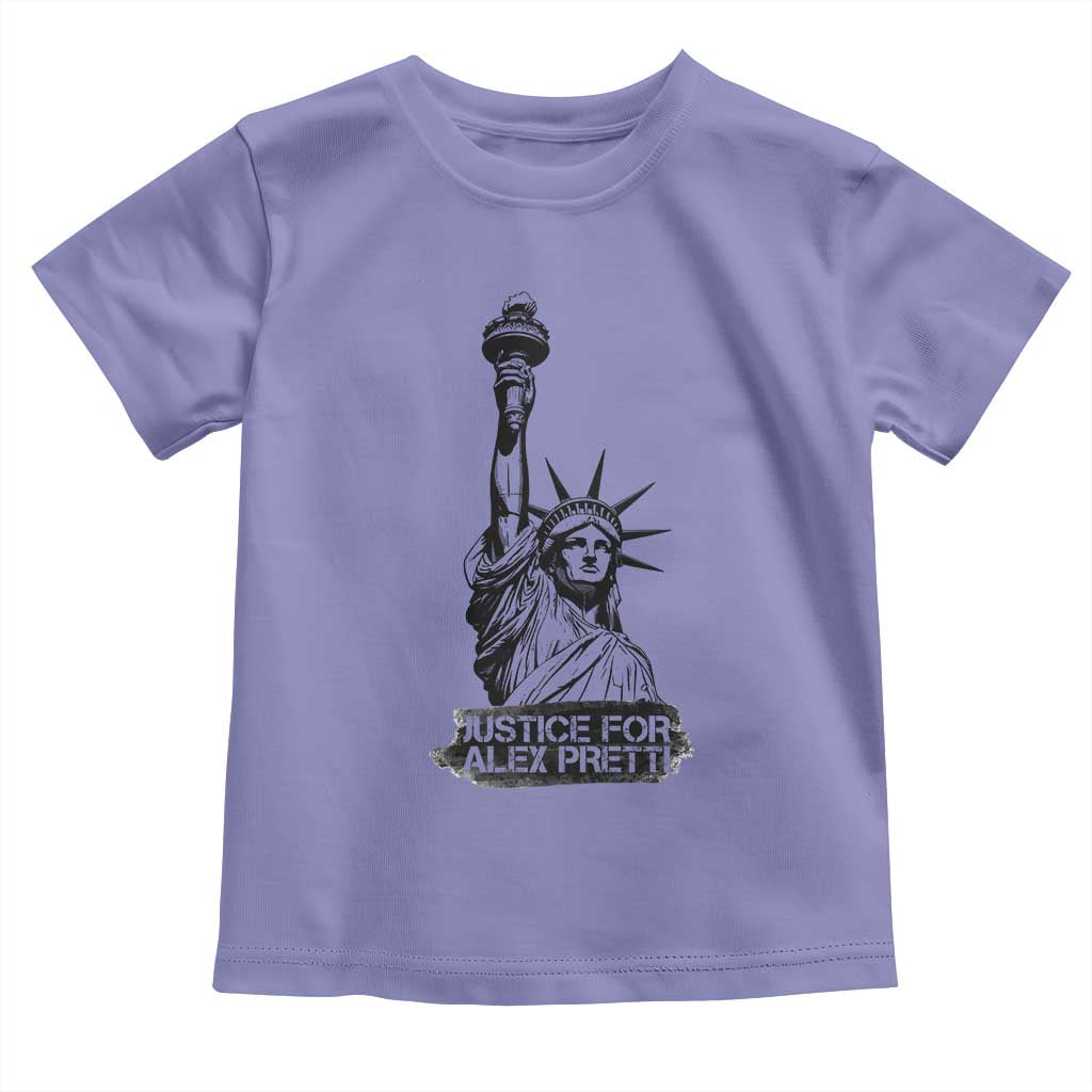 Justice For Alex Pretti Toddler T Shirt Statue Of Liberty Support Gift TS12 Violet Print Your Wear