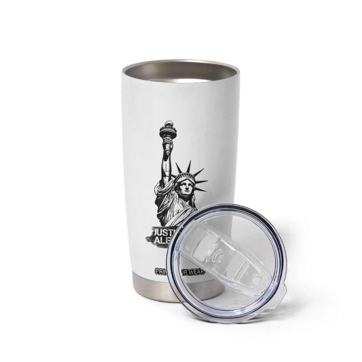 Justice For Alex Pretti Tumbler Cup Statue Of Liberty Support Gift TS12 Print Your Wear
