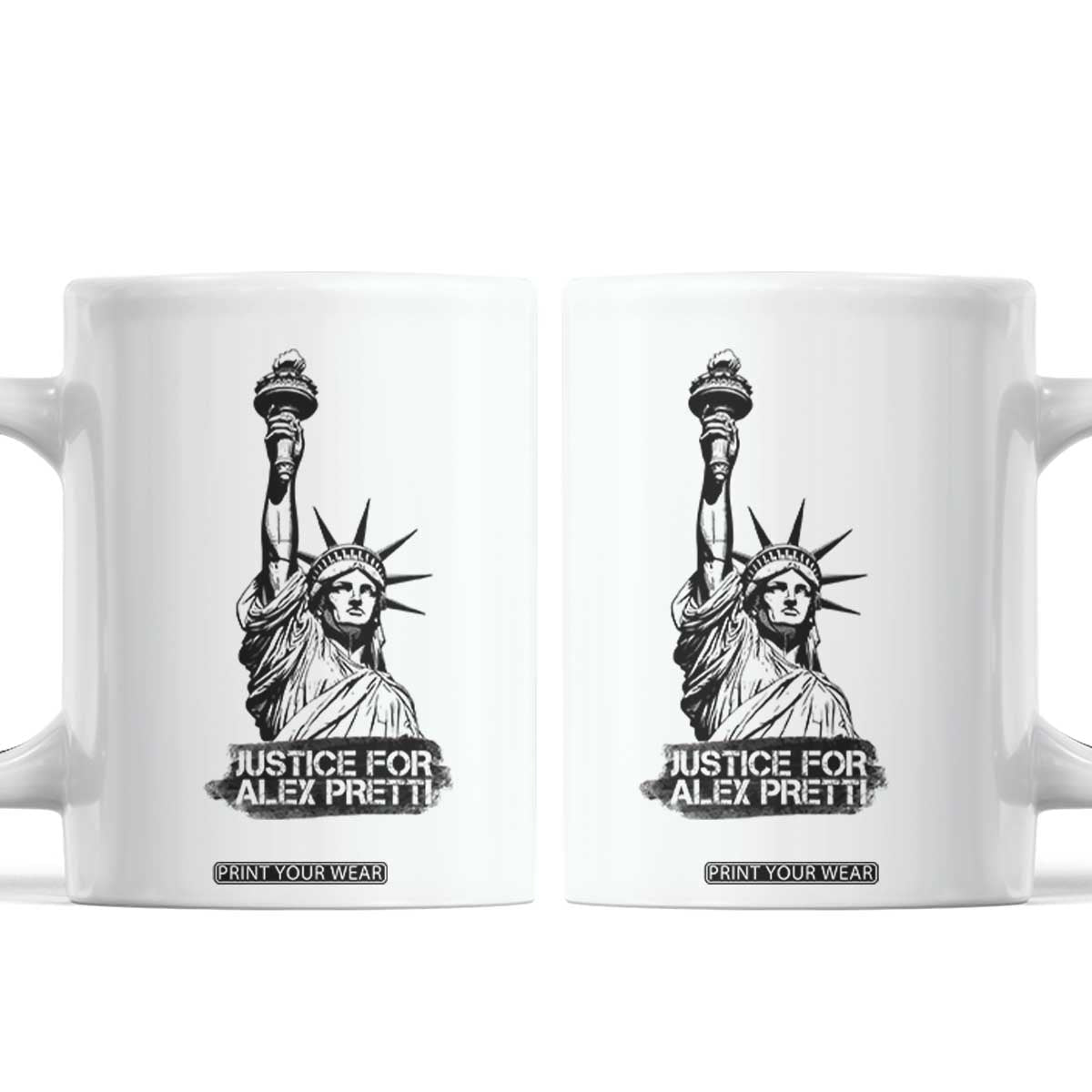 Justice For Alex Pretti Coffee Mug Statue Of Liberty Support Gift TS12 White Print Your Wear