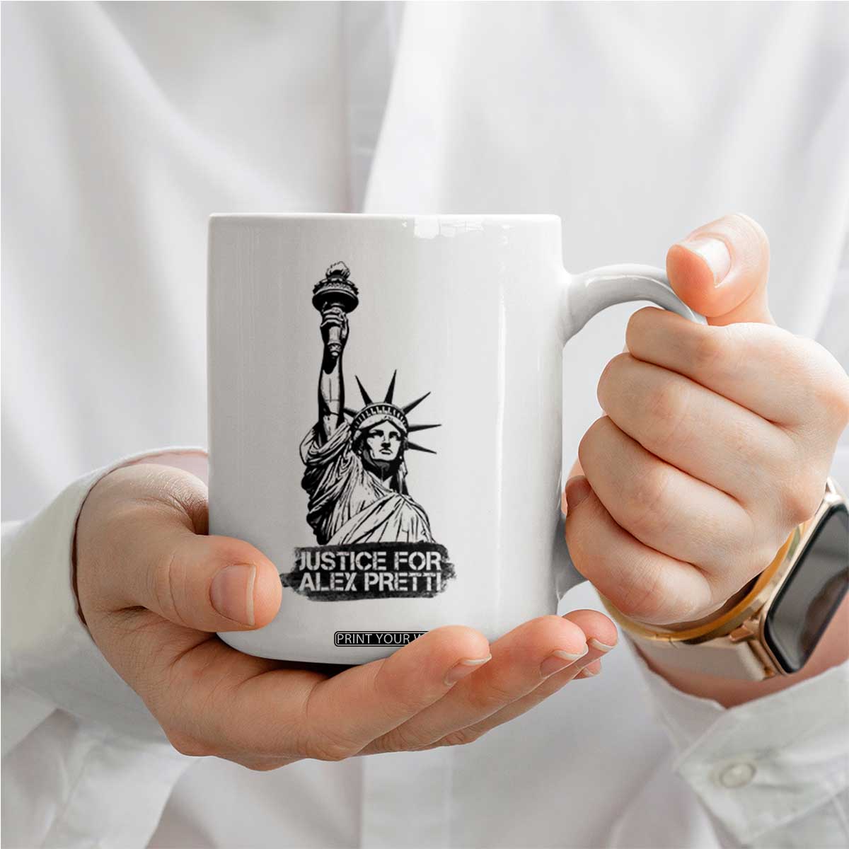 Justice For Alex Pretti Coffee Mug Statue Of Liberty Support Gift TS12 Print Your Wear