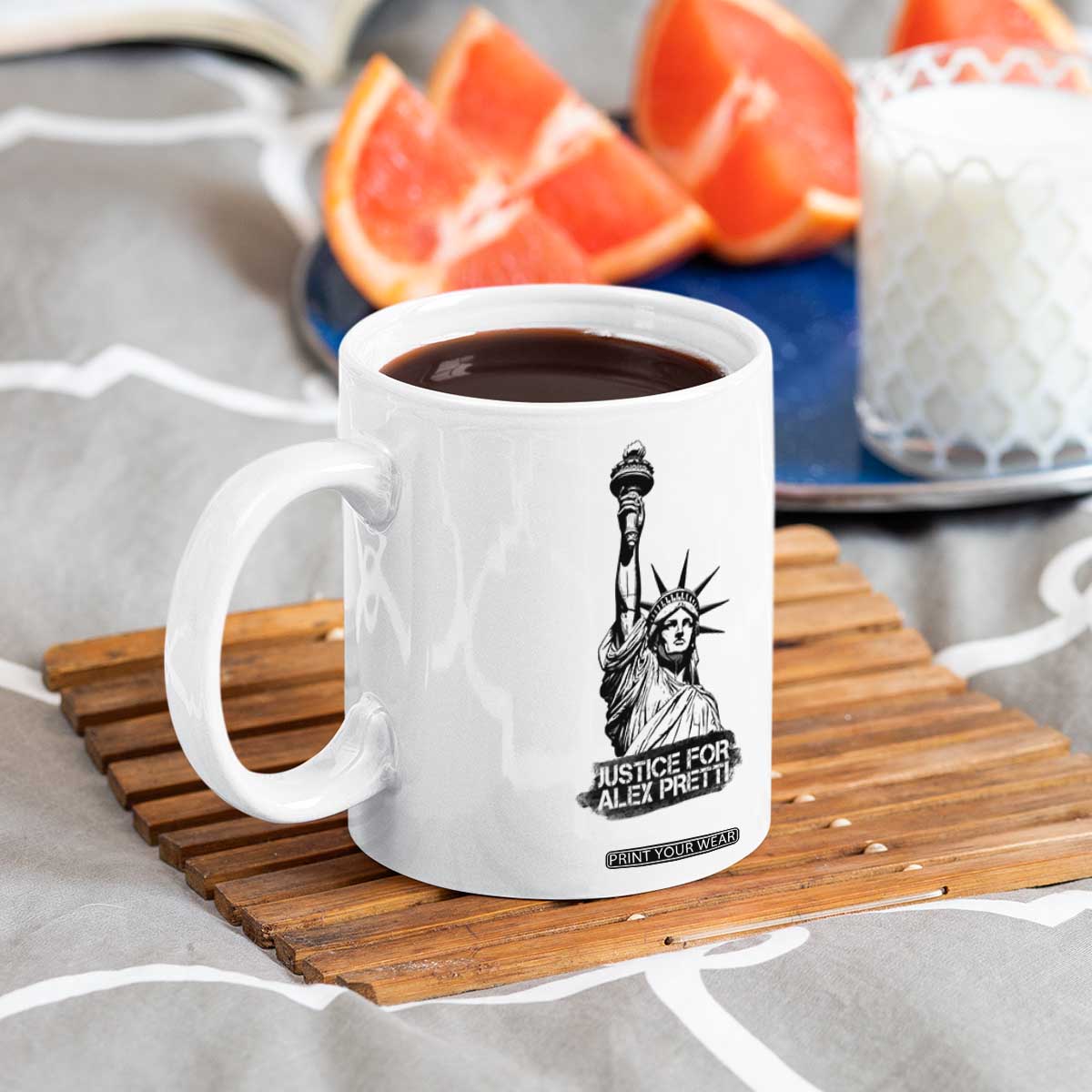 Justice For Alex Pretti Coffee Mug Statue Of Liberty Support Gift TS12 Print Your Wear