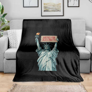 Statue Of Liberty Justice For Alex Pretti Tribute Gift Throw Blanket TS12 Print Your Wear