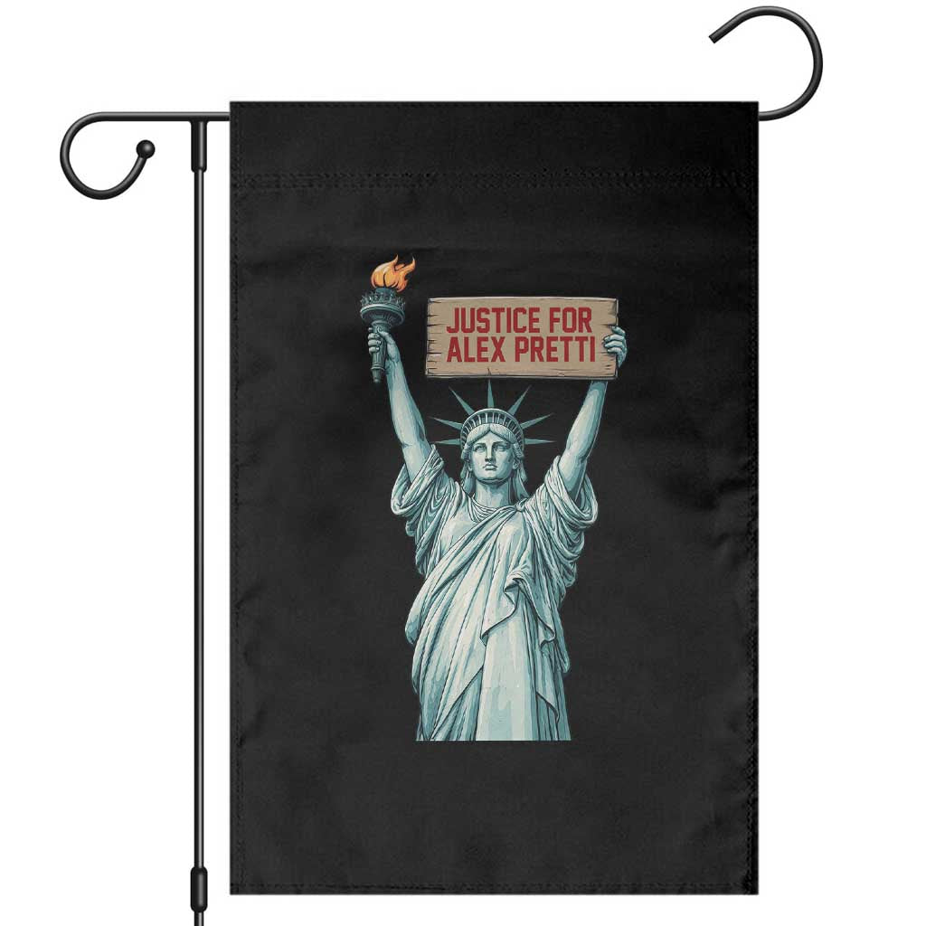 Statue Of Liberty Justice For Alex Pretti Tribute Gift Garden Flag TS12 Black Print Your Wear