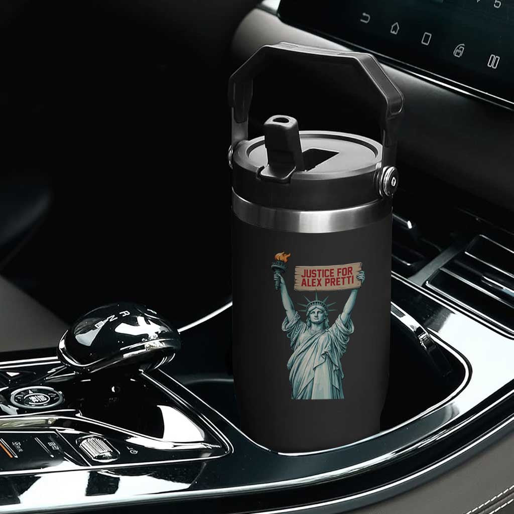 Statue Of Liberty Justice For Alex Pretti Tribute Gift Flip Straw Tumbler TS12 Print Your Wear