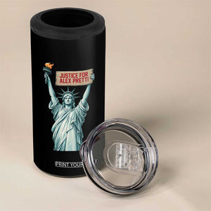 Statue Of Liberty Justice For Alex Pretti Tribute Gift 4 in 1 Can Cooler Tumbler TS12 Print Your Wear