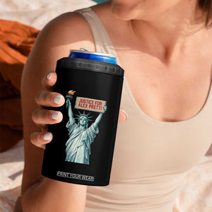 Statue Of Liberty Justice For Alex Pretti Tribute Gift 4 in 1 Can Cooler Tumbler TS12 Print Your Wear