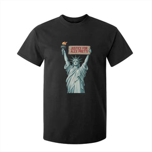 Statue Of Liberty Justice For Alex Pretti Tribute Gift T Shirt For Kid TS12 Black Print Your Wear
