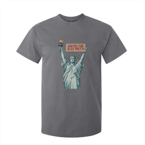Statue Of Liberty Justice For Alex Pretti Tribute Gift T Shirt For Kid TS12 Charcoal Print Your Wear