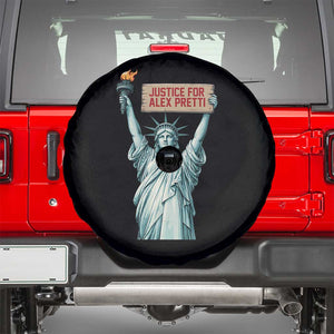 Statue Of Liberty Justice For Alex Pretti Tribute Gift Spare Tire Cover TS12 Black Print Your Wear