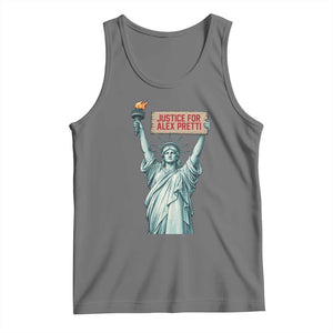 Statue Of Liberty Justice For Alex Pretti Tribute Gift Tank Top TS12 Black Heather Print Your Wear