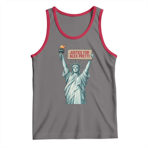 Statue Of Liberty Justice For Alex Pretti Tribute Gift Tank Top TS12 Deep Heather Red Print Your Wear