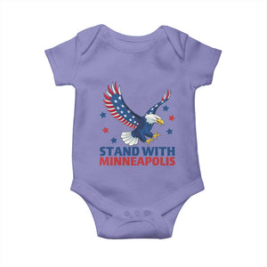 Stand With Minneapolis Baby Onesie American Eagle Protest Gift TS12 Violet Print Your Wear