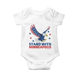 Stand With Minneapolis Baby Onesie American Eagle Protest Gift TS12 White Print Your Wear