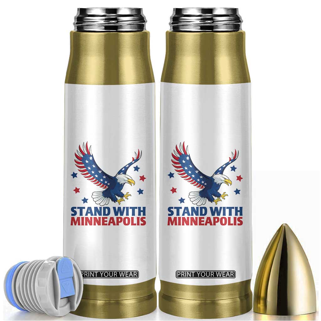 Stand With Minneapolis Bullet Tumbler American Eagle Protest Gift TS12 White Print Your Wear