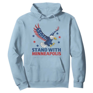 Stand With Minneapolis Hoodie American Eagle Protest Gift TS12 Light Blue Print Your Wear