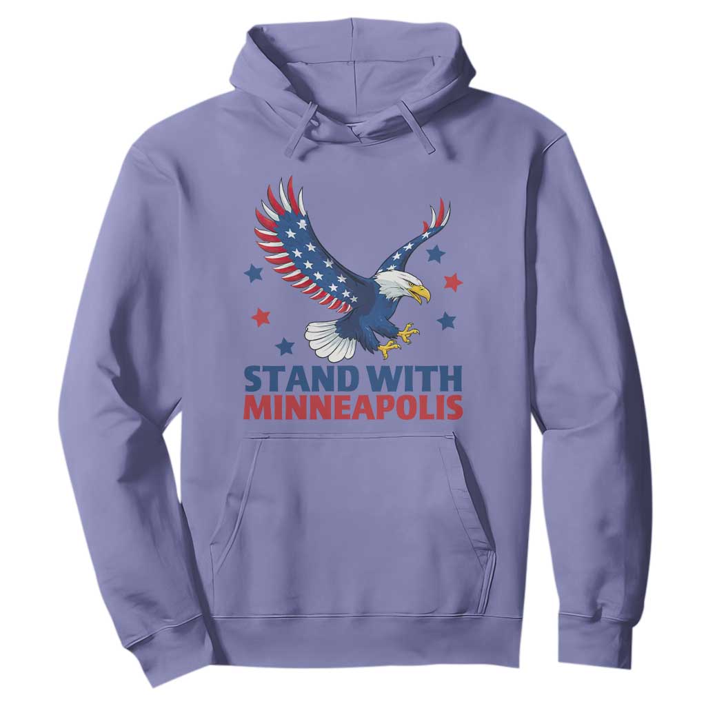 Stand With Minneapolis Hoodie American Eagle Protest Gift TS12 Violet Print Your Wear