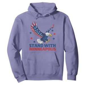 Stand With Minneapolis Hoodie American Eagle Protest Gift TS12 Violet Print Your Wear