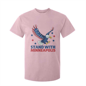 Stand With Minneapolis T Shirt For Kid American Eagle Protest Gift TS12 Light Pink Print Your Wear