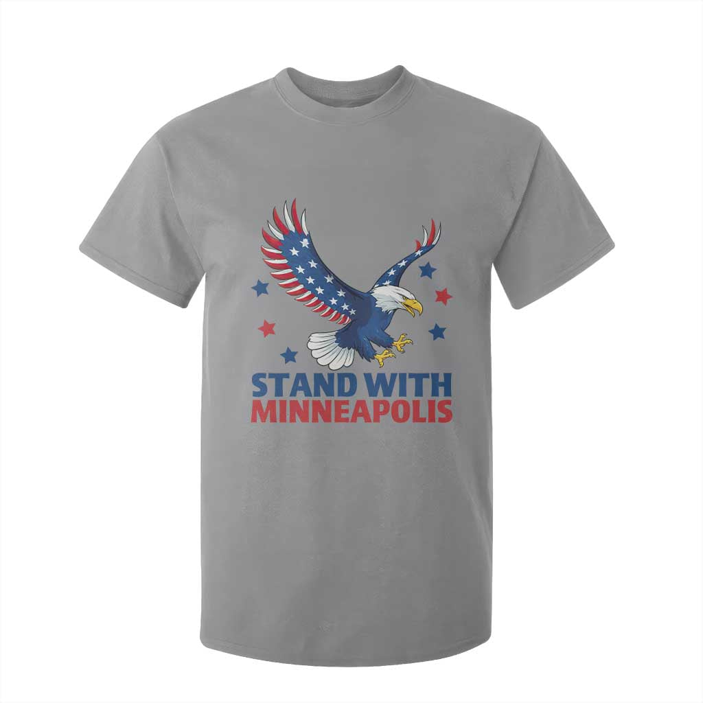Stand With Minneapolis T Shirt For Kid American Eagle Protest Gift TS12 Sport Gray Print Your Wear