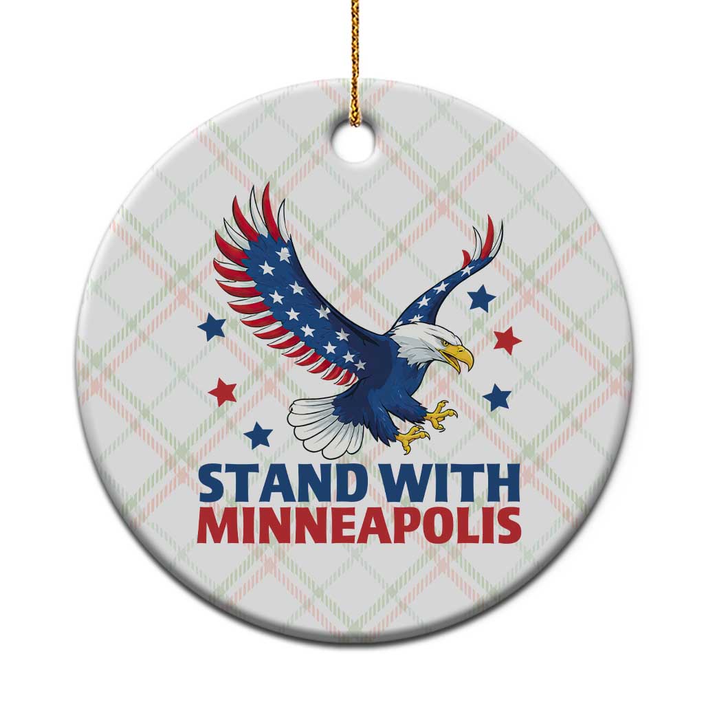 Stand With Minneapolis Ceramic Ornament American Eagle Protest Gift TS12 1pc Christmas Plaid Print Your Wear