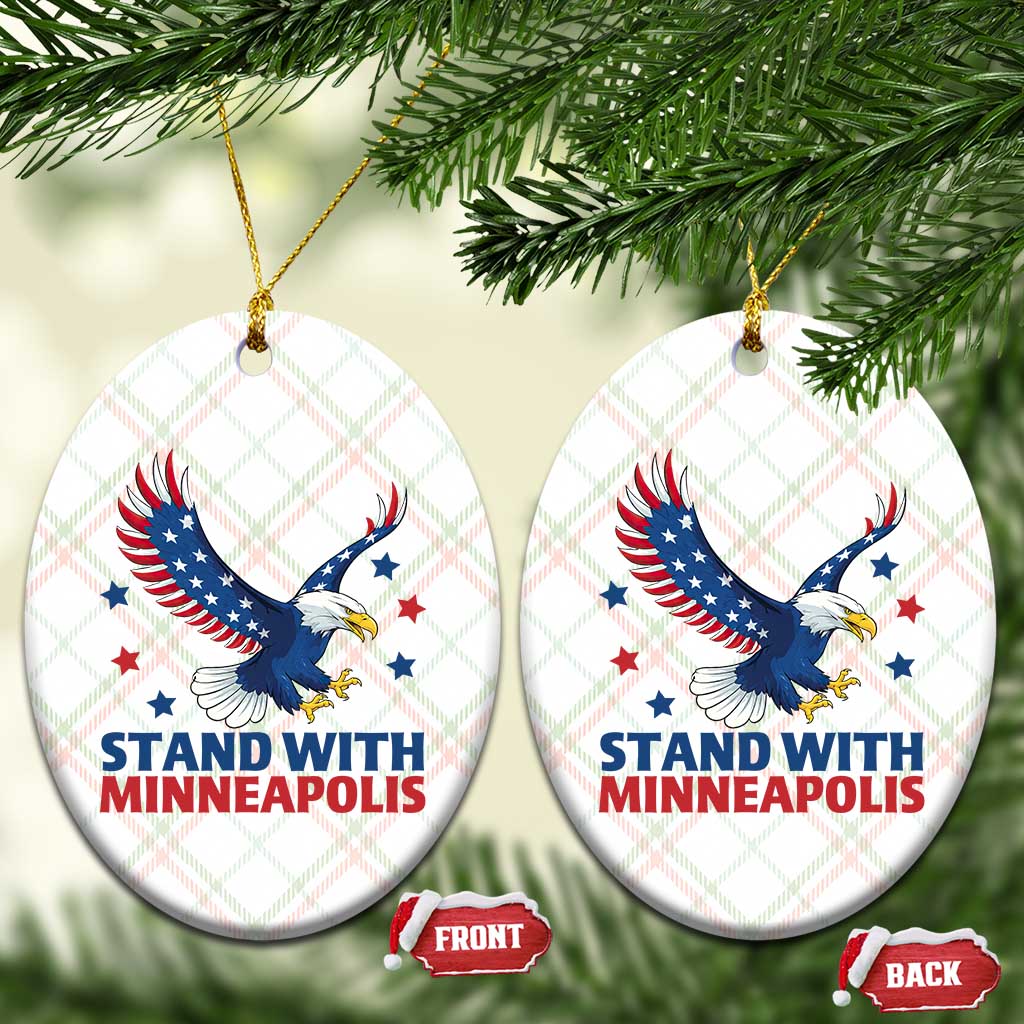Stand With Minneapolis Ceramic Ornament American Eagle Protest Gift TS12 Print Your Wear