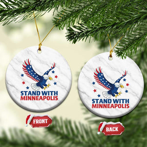 Stand With Minneapolis Ceramic Ornament American Eagle Protest Gift TS12 1pc White Marble Print Your Wear