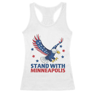 Stand With Minneapolis Racerback Tank Top American Eagle Protest Gift TS12 White Print Your Wear