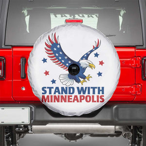 Stand With Minneapolis Spare Tire Cover American Eagle Protest Gift TS12 White Print Your Wear