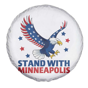 Stand With Minneapolis Spare Tire Cover American Eagle Protest Gift TS12 Print Your Wear