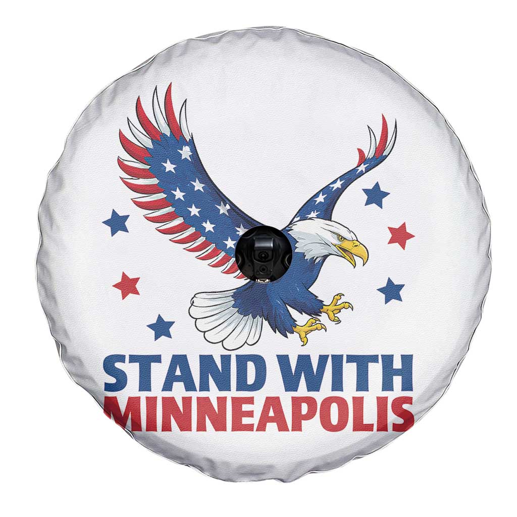 Stand With Minneapolis Spare Tire Cover American Eagle Protest Gift TS12 Print Your Wear