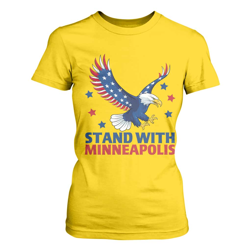 Stand With Minneapolis T Shirt For Women American Eagle Protest Gift TS12 Daisy Print Your Wear