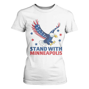 Stand With Minneapolis T Shirt For Women American Eagle Protest Gift TS12 White Print Your Wear
